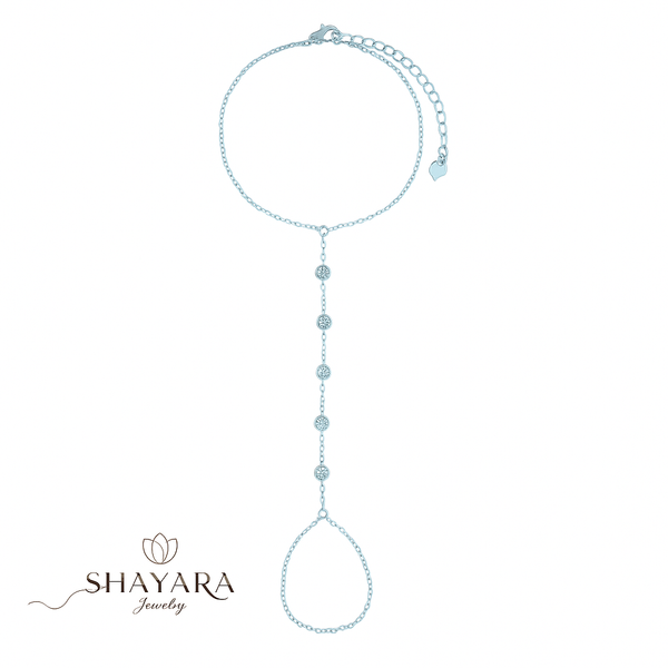 ✨ צמיד כסף ייחודי בסגנון Hand Chain ✨
