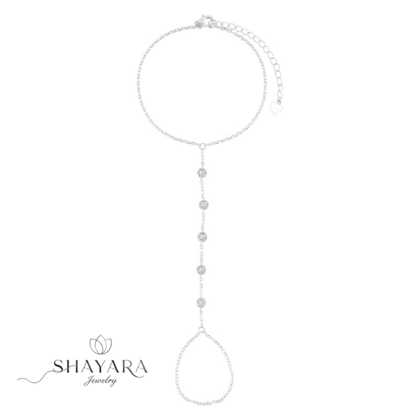 ✨ צמיד כסף ייחודי בסגנון Hand Chain ✨
