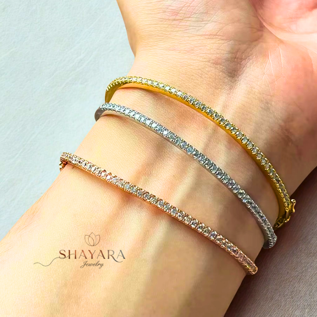 💫 "Brilliance Bangle" – בריליאנס בנגל צמיד קשיח