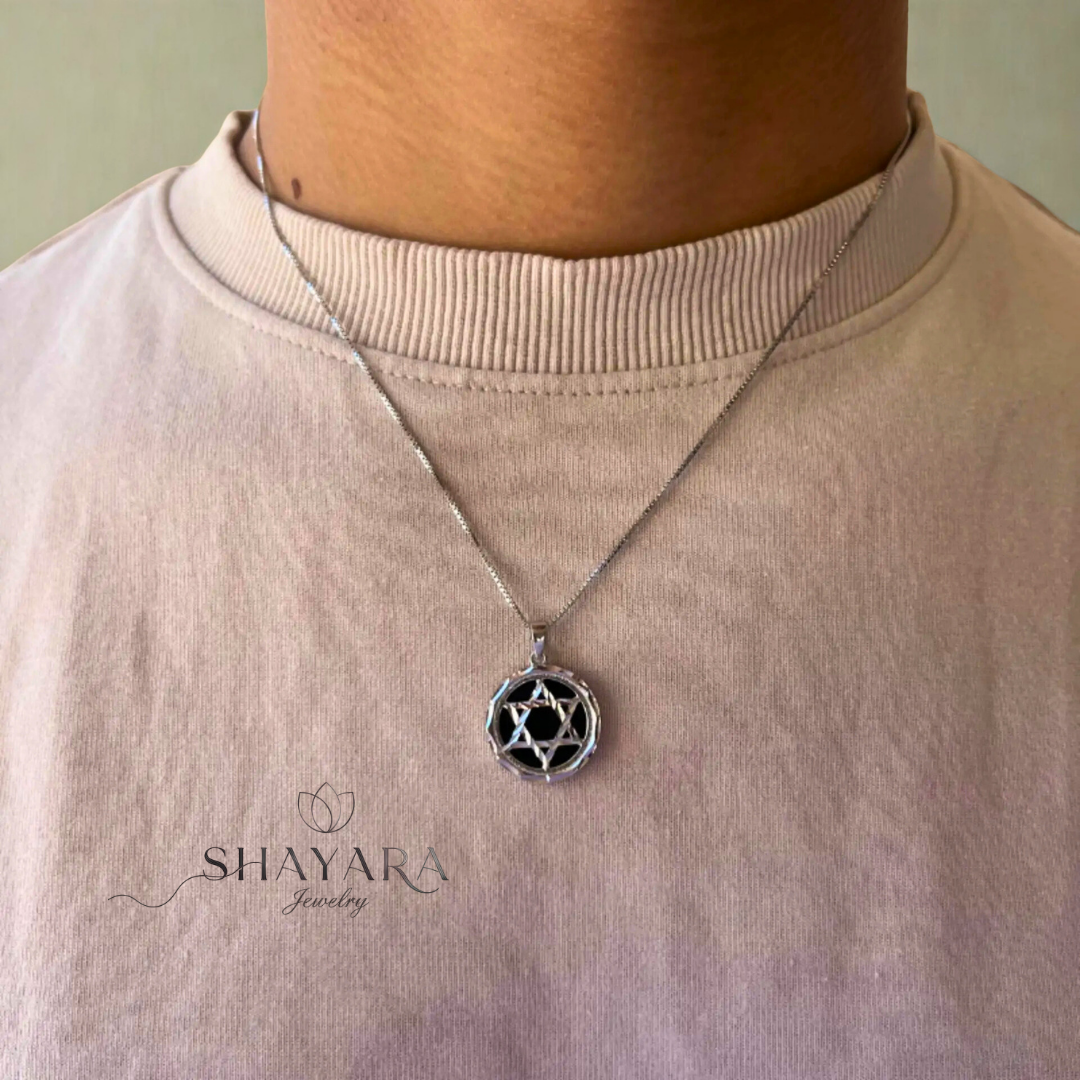 שרשרת תליון מגן דוד בעיצוב מודרני