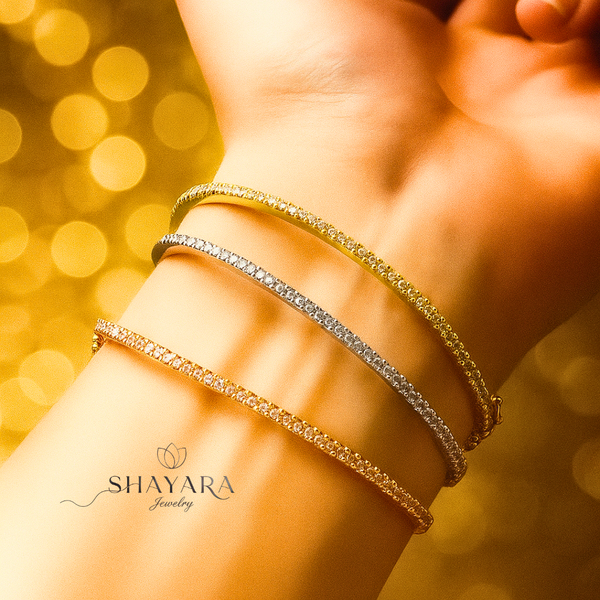 💫 "Brilliance Bangle" – בריליאנס בנגל צמיד קשיח