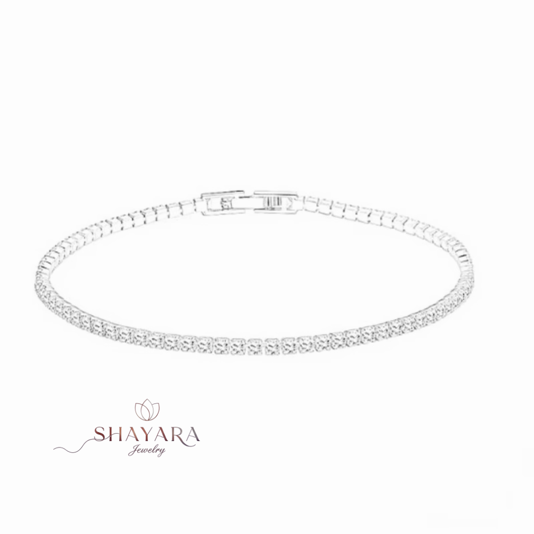 "Silver Spirit – צמיד טניס מכסף טהור בהשראת הטבע"